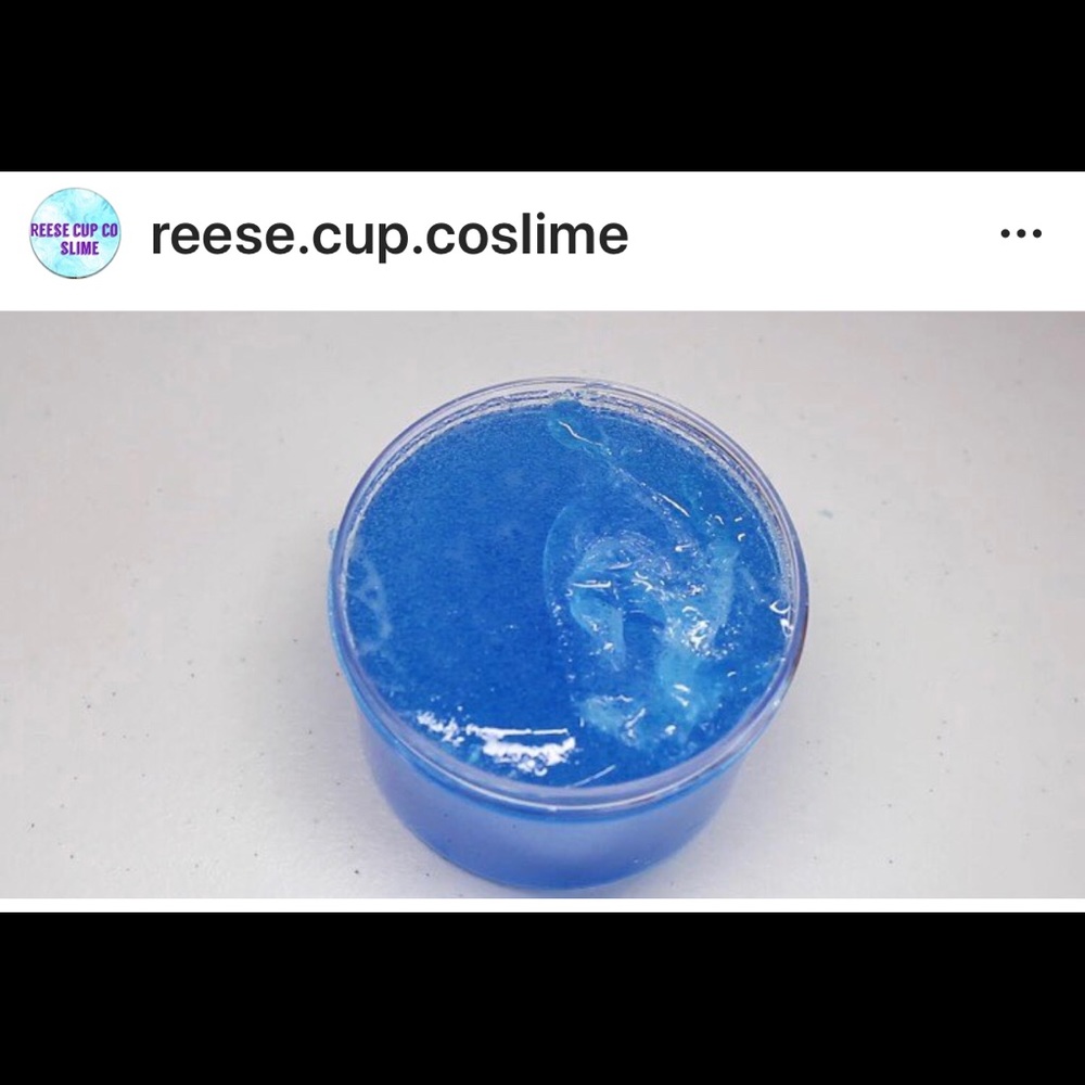 6oz Ocean Blue Clear Slime